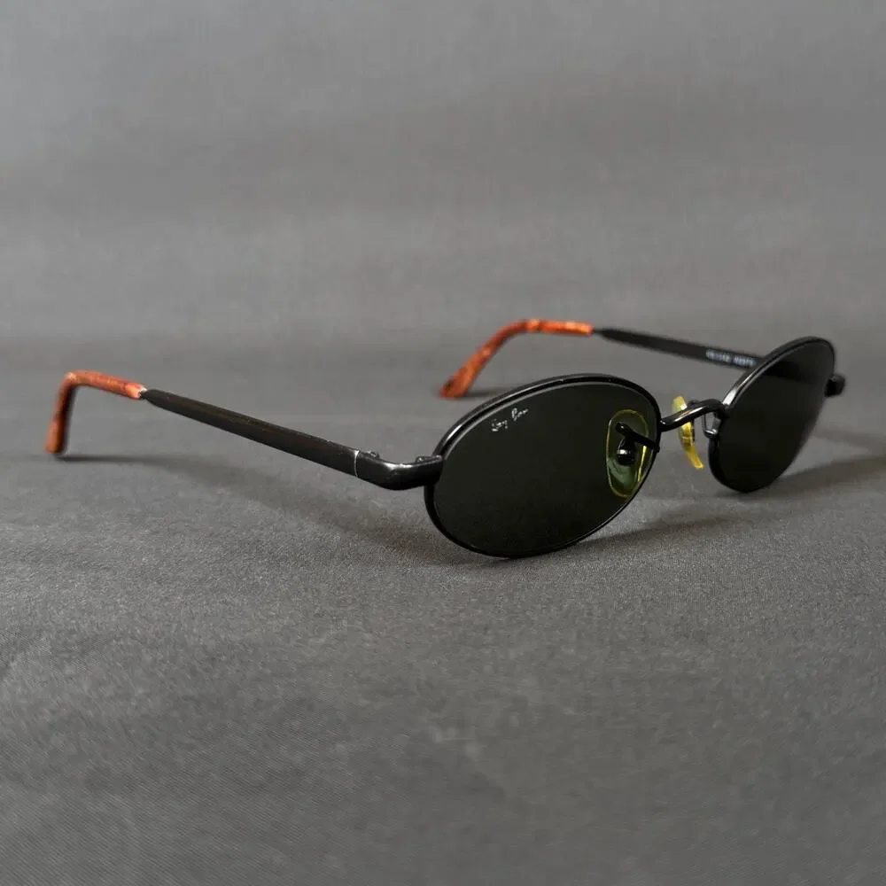 Ray-Ban RB 3042 W2979 Black Metal Italy Vintage Sunglasses w case